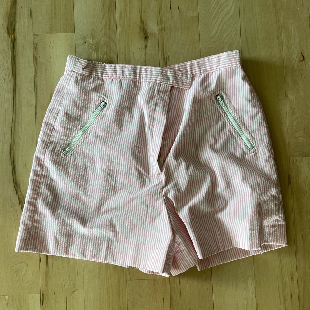 Vintage pink seersucker shorts size 12
